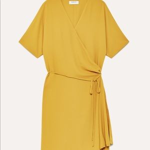 Babaton wallace dress in cairo gold